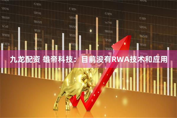 九龙配资 雄帝科技：目前没有RWA技术和应用