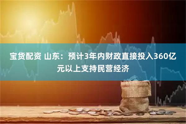 宝货配资 山东：预计3年内财政直接投入360亿元以上支持民营经济